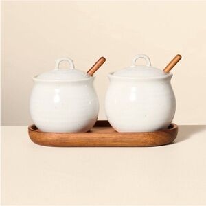Hearth & Hand Magnolia 5-Piece Flared Brim Stoneware Salt & Pepper Cella…